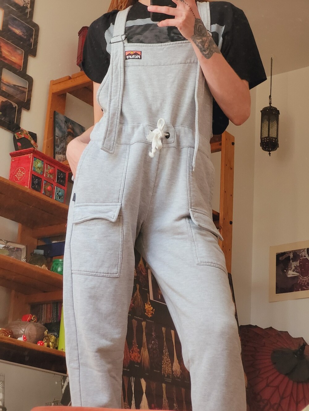 Picture Organic Light Grey Women’s Comfy Athletic Sweat's Overalls - Size S